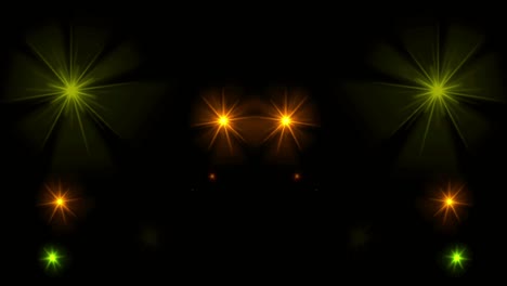 la animación es una luz amarilla que brilla sobre un fondo negro.