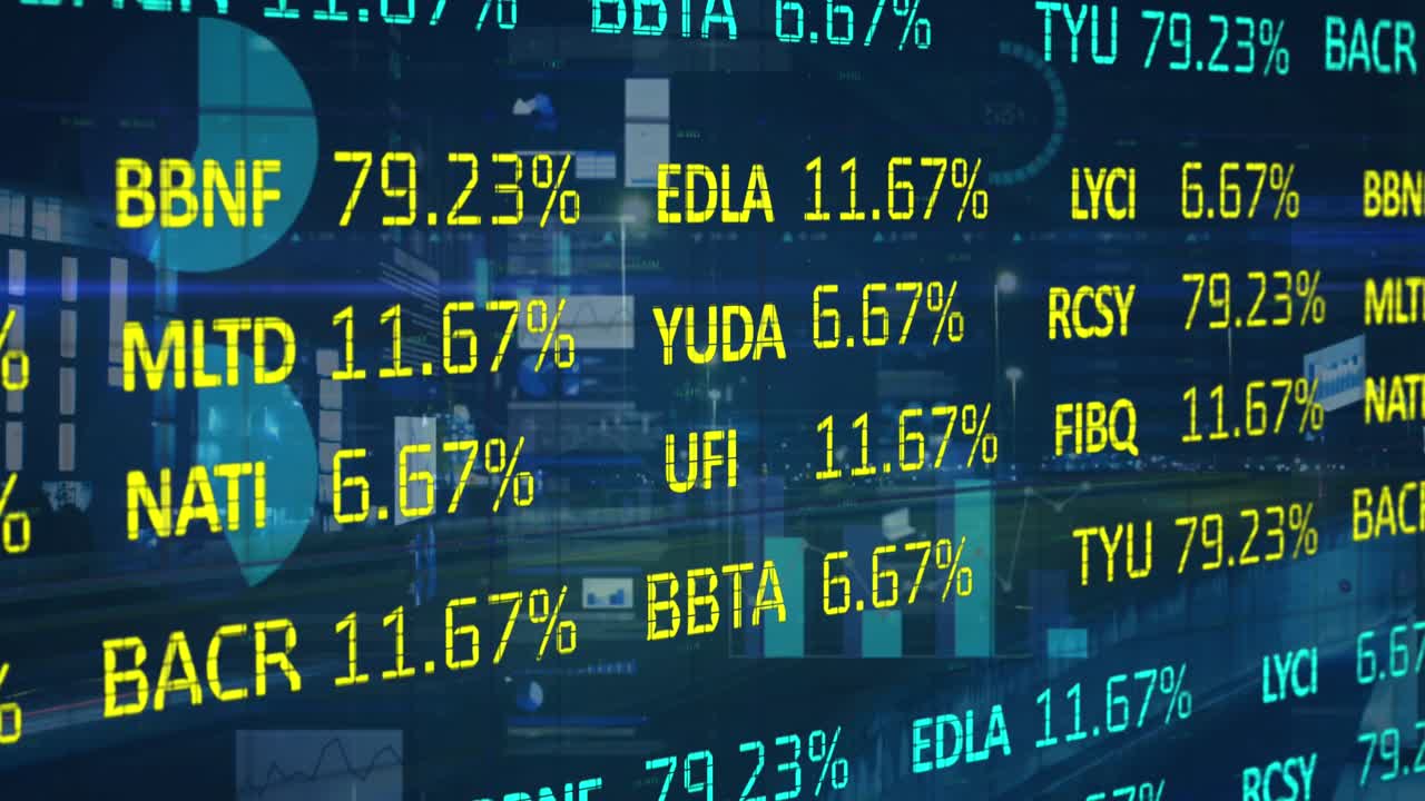 Animation of statistics and financial data processing