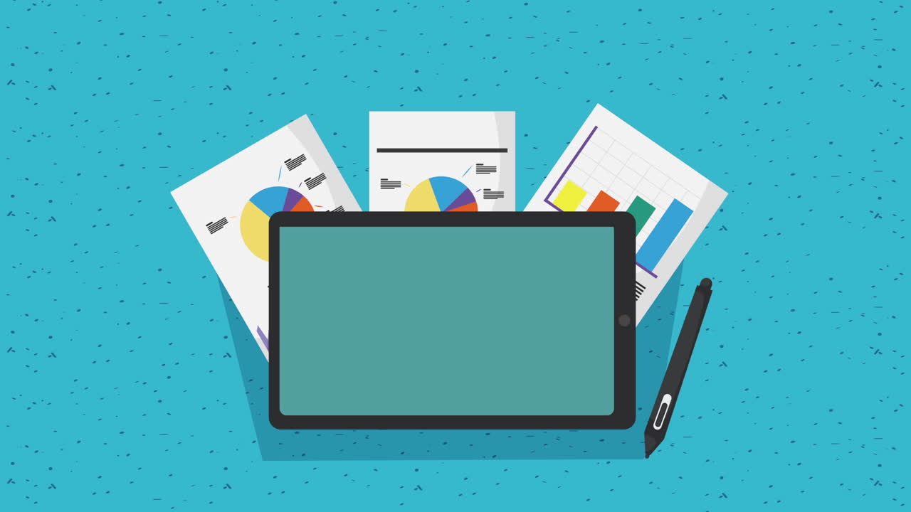 문서 애니메이션을 가진 태블릿 장치 기술