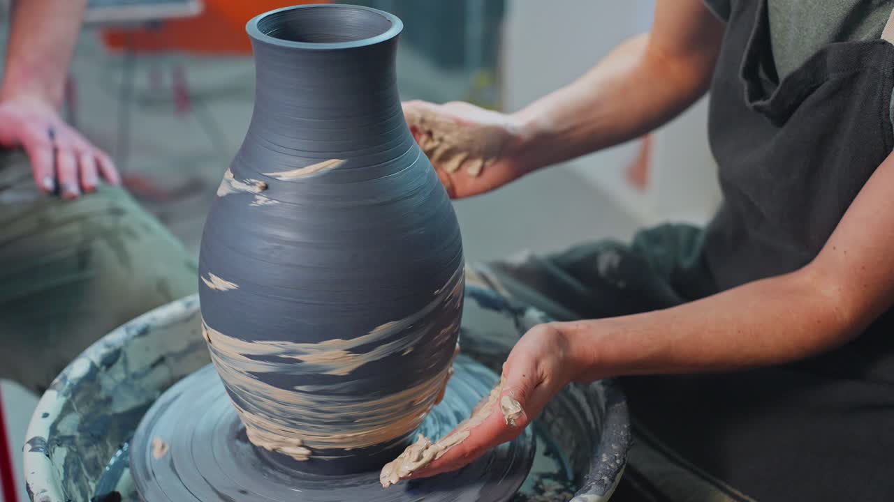 Pottery Workshop: Shaping a Vase on a Wheel