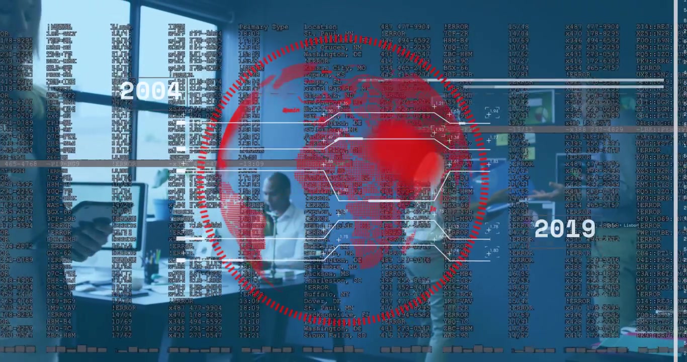 Seated man glancing at wall sparking team lead guiding timeline as charts updating red orb shifting