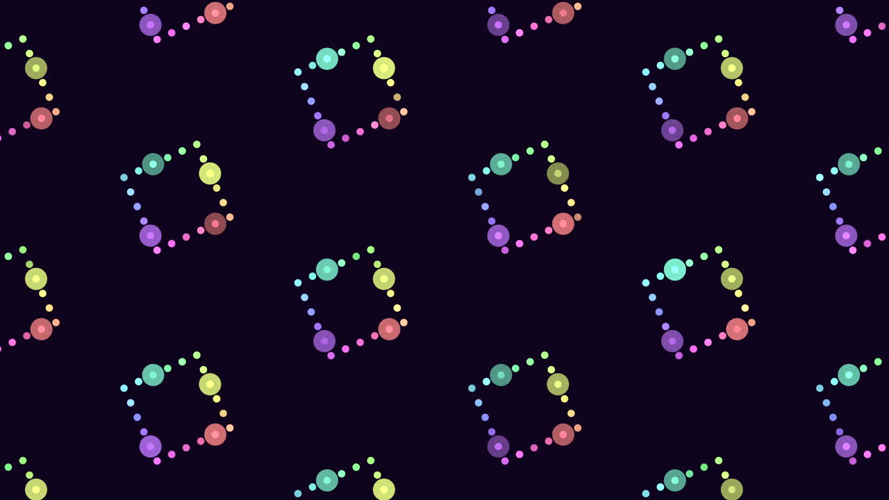 patrón geométrico de puntos coloridos dispuestos en una forma cuadrada