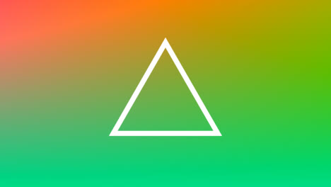 rotating triangles on colourful background