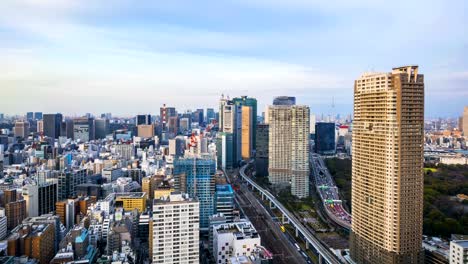 tokyo, japan cityskyline time lapse at tokyo tower.