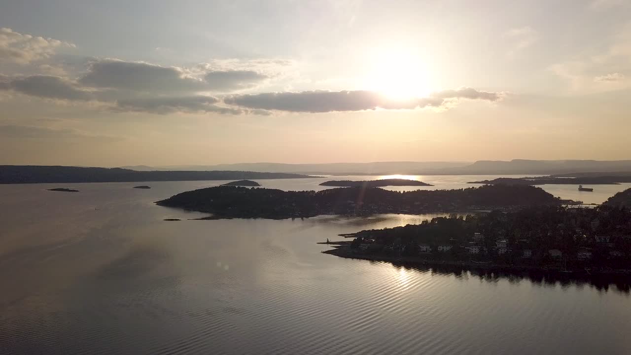 Imagens de Drone de Nordstrand Bad em Oslo, Noruega.mp4