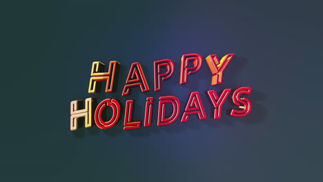 Festively-glowing-neon-sign-Happy-Holidays-in-red-and-green-with-stylish-glossy-finish