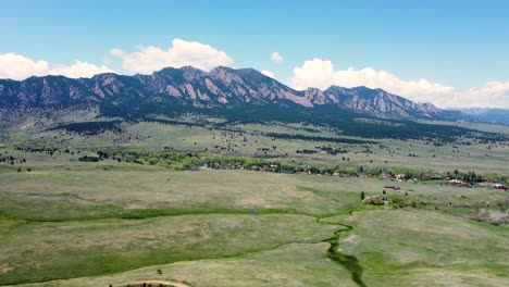 Aerial view of mountains in Boulder, Colorado