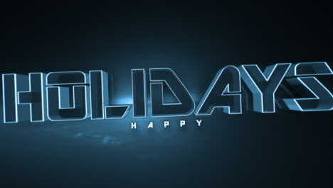 happy holidays on blue gradient