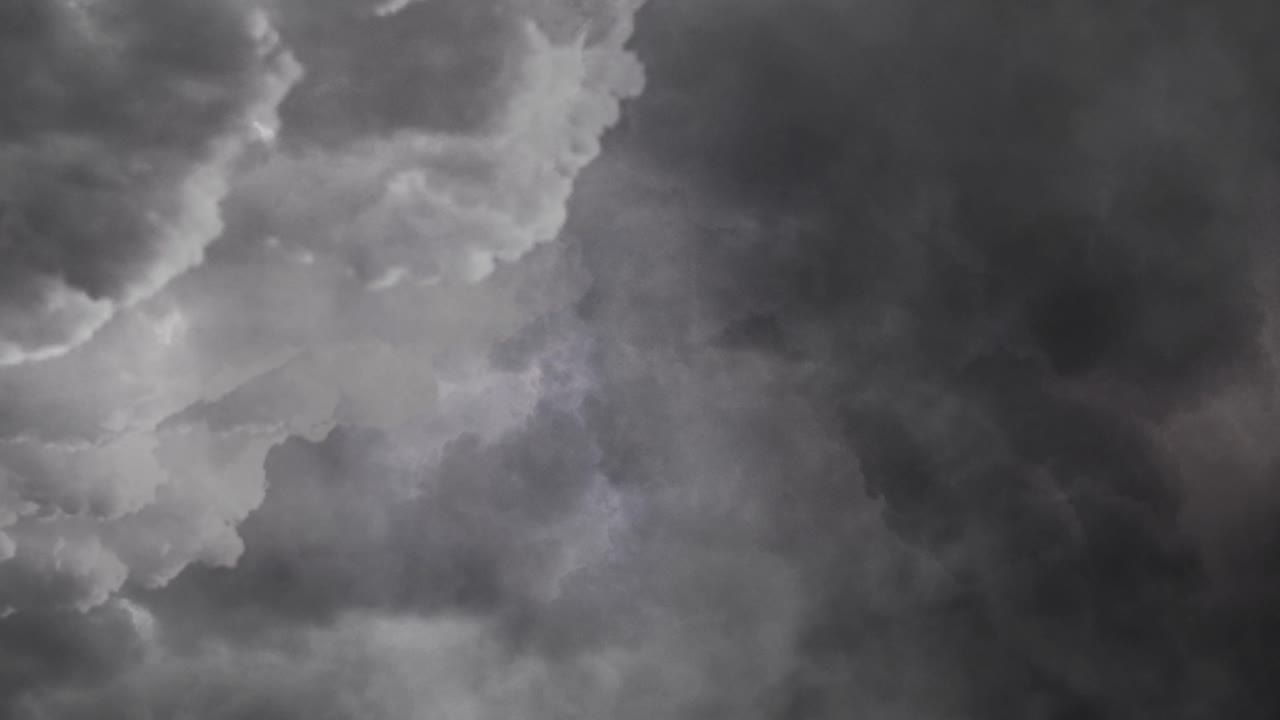 thunderstorm, dark gray clouds in the sky
