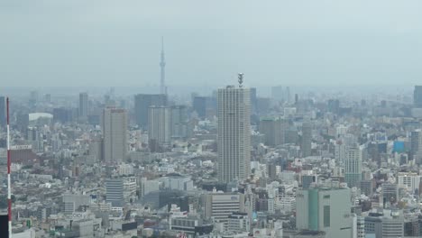 still aerial view of tokyo city buildings