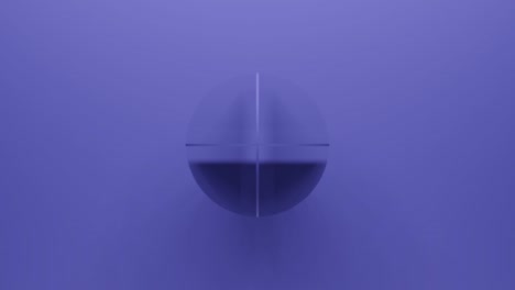 3d rendering violet geometric shape rotates in random direction. abstract simple seamless loop animated background