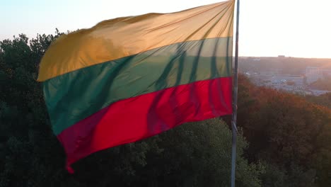 Bandera-De-Lituania-Ondeando-En-El-Viento