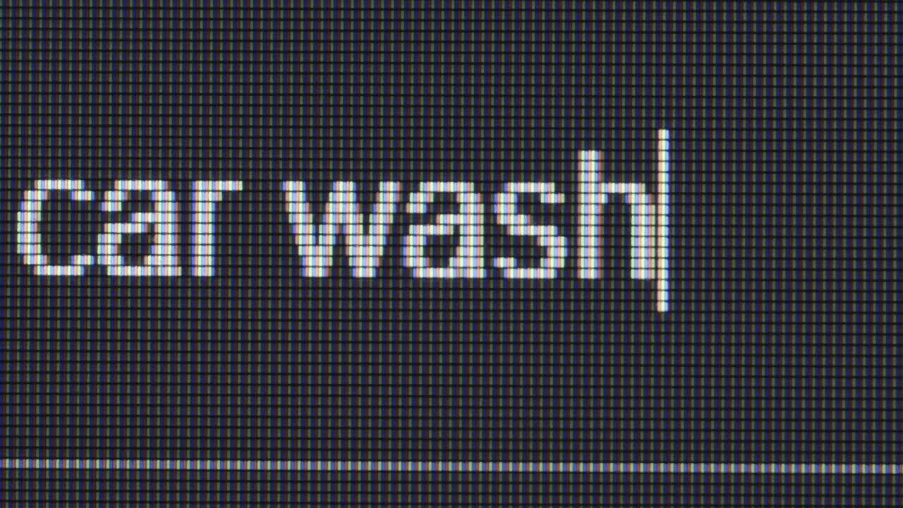 Car and Car Wash Display on a Screen
