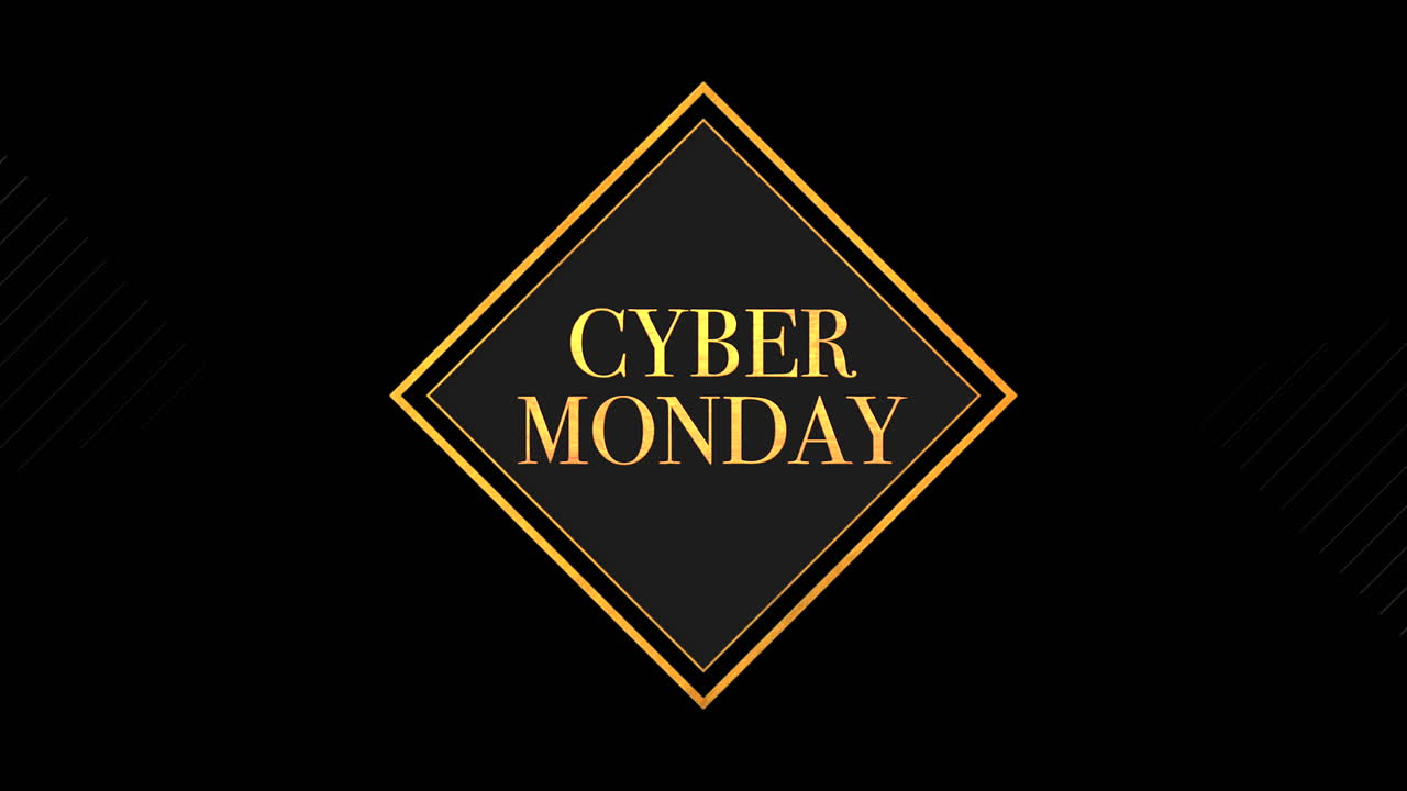 Golden Frame: Retro Cyber Mondays Black Lines