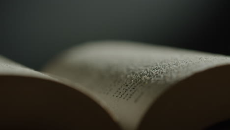 open book with dust
