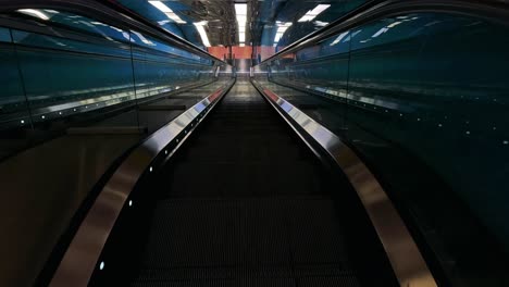 a ride through naples subway escalator