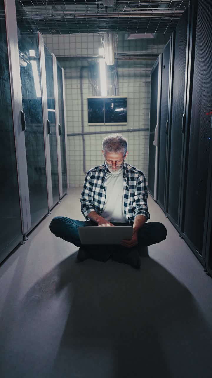 IT Technician Working in a Data Center