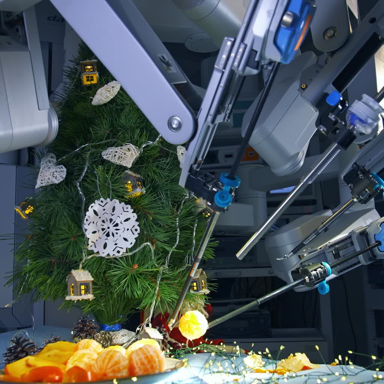 Da Vinci Surgical System In Hospital. Surgery performed by the robotic surgical system da Vinci