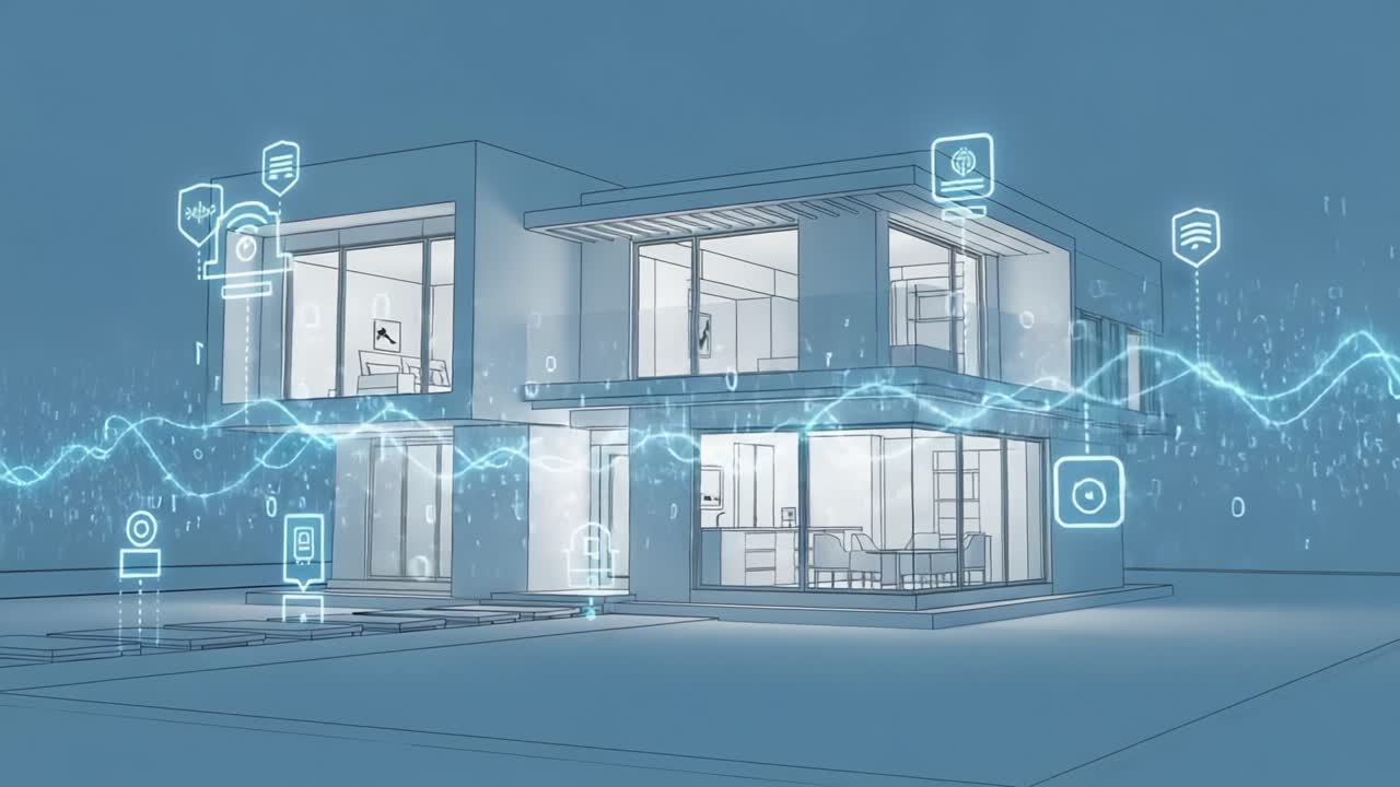 Exploring the Future of Smart Homes: A Visually Engaging Representation of Connected Living Spaces with IoT Elements and Digital Innovations