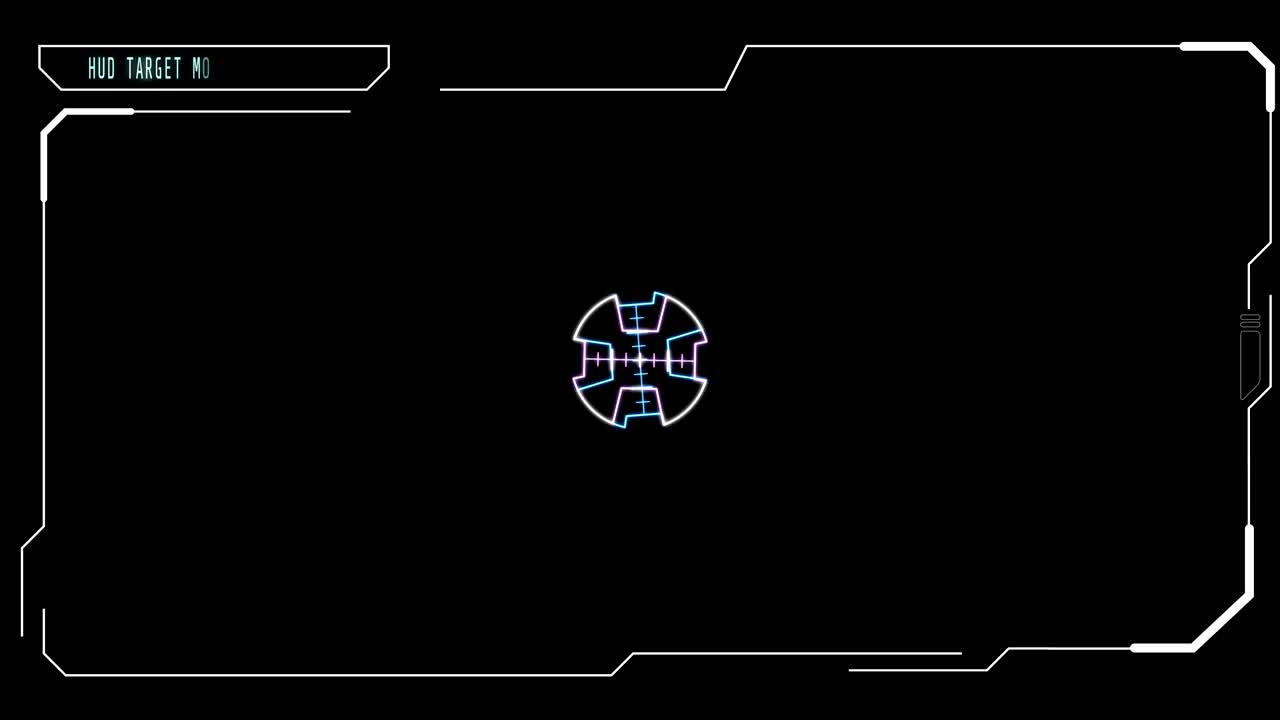 HUD Futuristic Elements Target Monitor User Control Interface Screen Panel