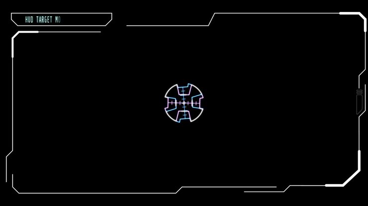 HUD Futuristic Elements Target Monitor User Control Interface Screen Panel