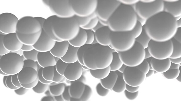Palla bianca galleggia su uno sfondo bianco - rendering 3D