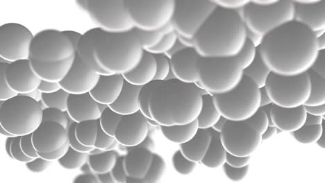 la pelota blanca flota sobre un fondo blanco - renderización en 3d.