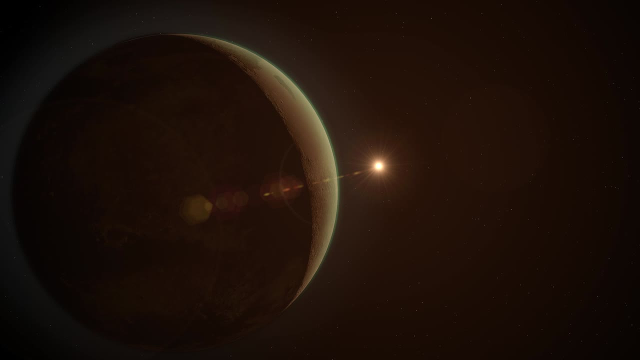 Sun Moves Right to Reveal Mars Planet