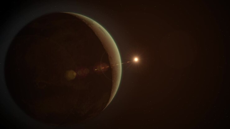Sun Moves Right to Reveal Mars Planet