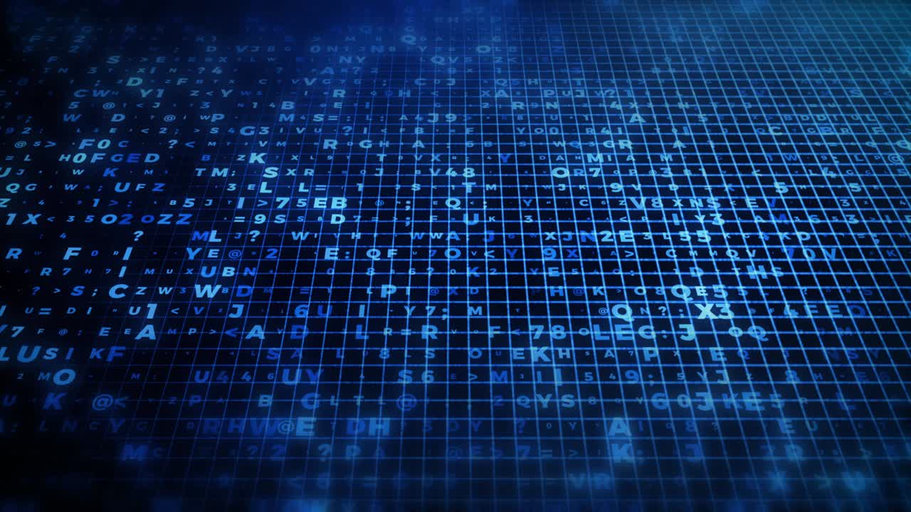 Futuristic Information Technology Concept Grid