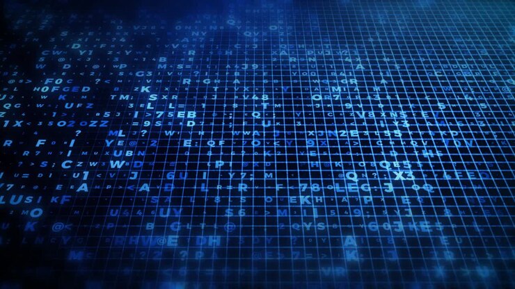 Futuristic Information Technology Concept Grid
