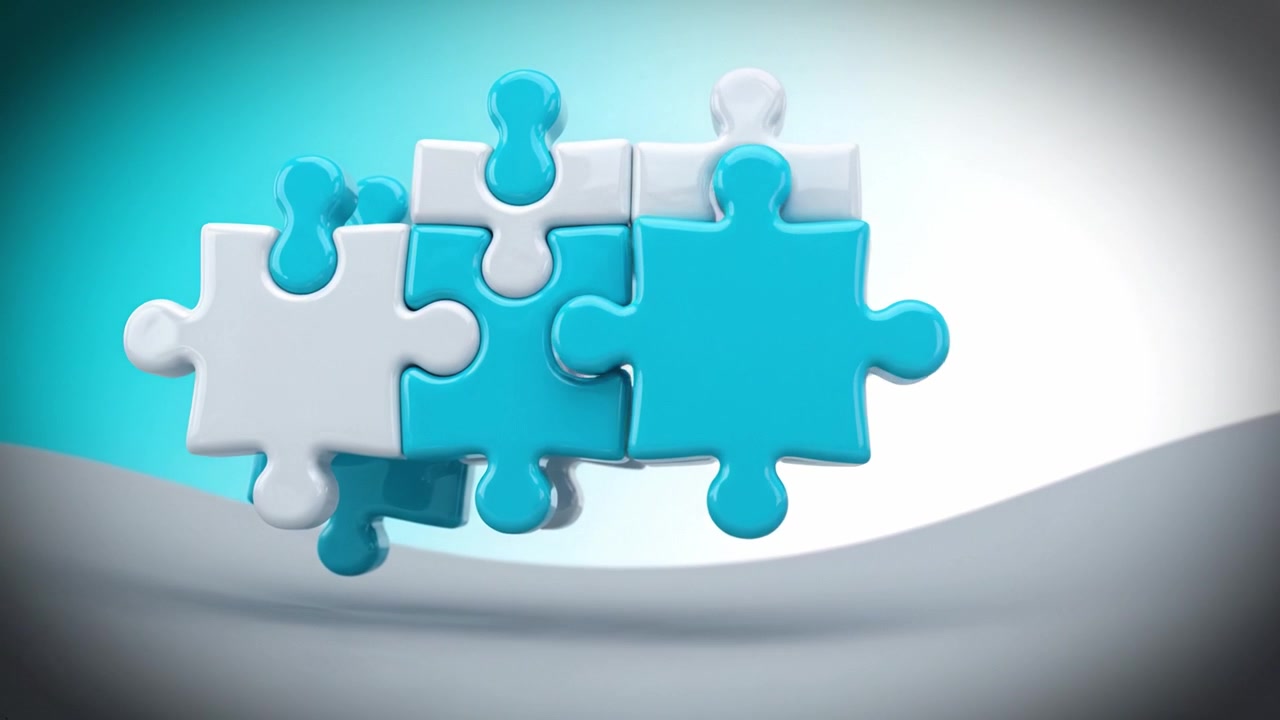 A Creative Visualization of Interlocking Puzzle Pieces on a Soft Gradient Background, Symbolizing Connection and Problem Solving in a Dynamic and Engaging Way.