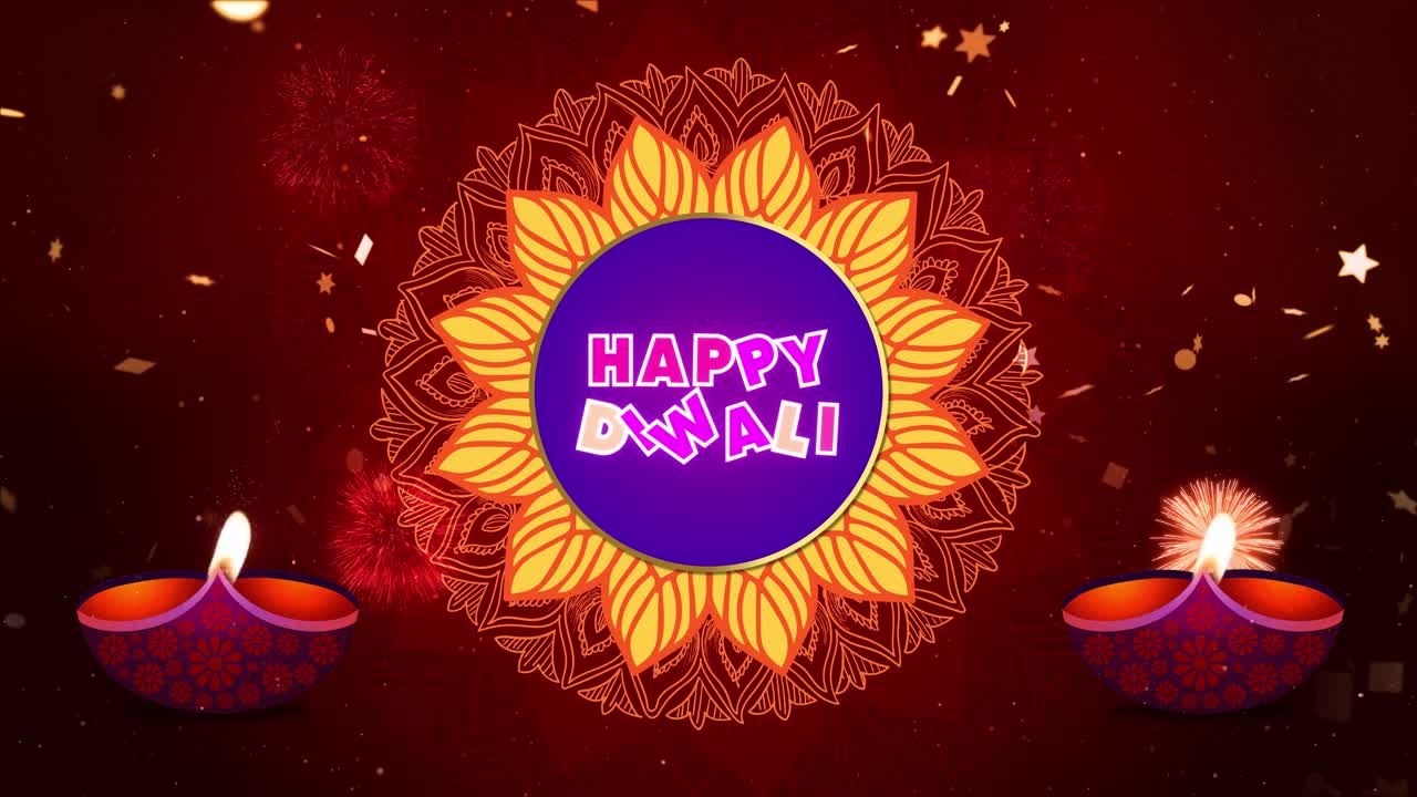 progettazione grafica della celebrazione di diwali