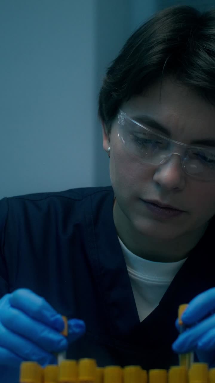 실험실 에서 일 하는 과학자