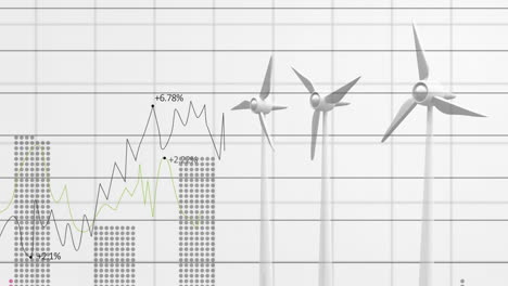animation of data processing over wind turbines