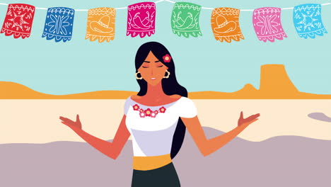 mexican woman celebrating a festival