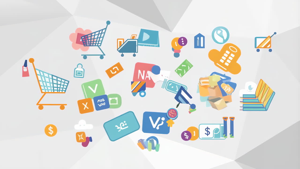 E-commerce and Online Shopping Business Icons