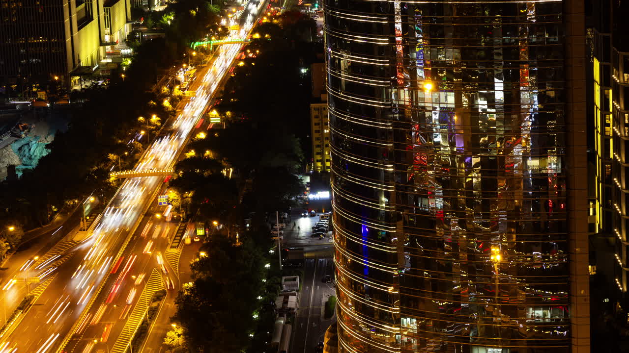 Timelapse of the Beijing city skyline from a high vantage point
