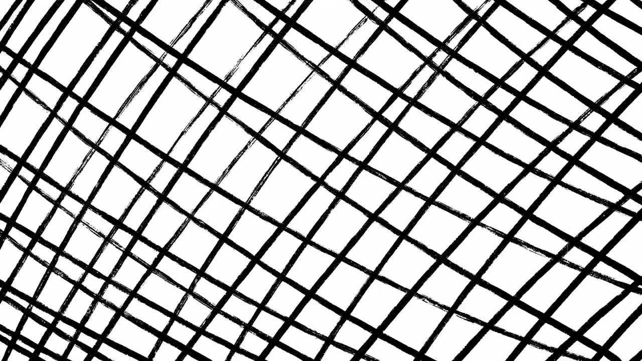 Animated Abstract Black and White Crosshatch Line Pattern