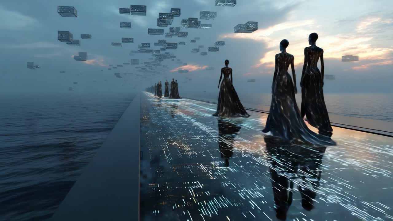 Surreal Fashion Runway on Water