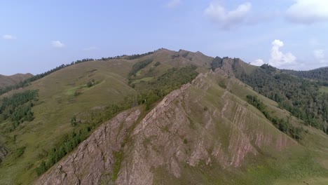 aerial view of mountain range