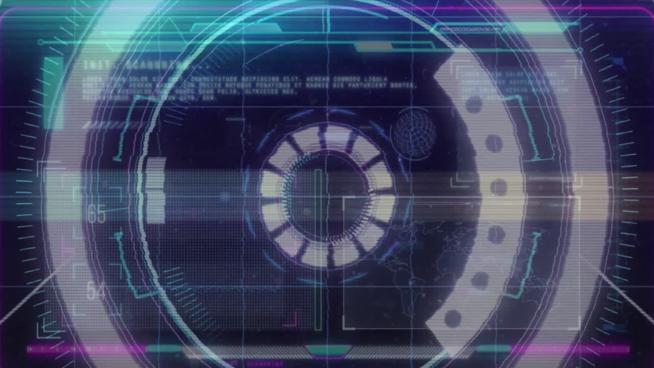 animación del escaneo del alcance y el procesamiento de datos en la interfaz