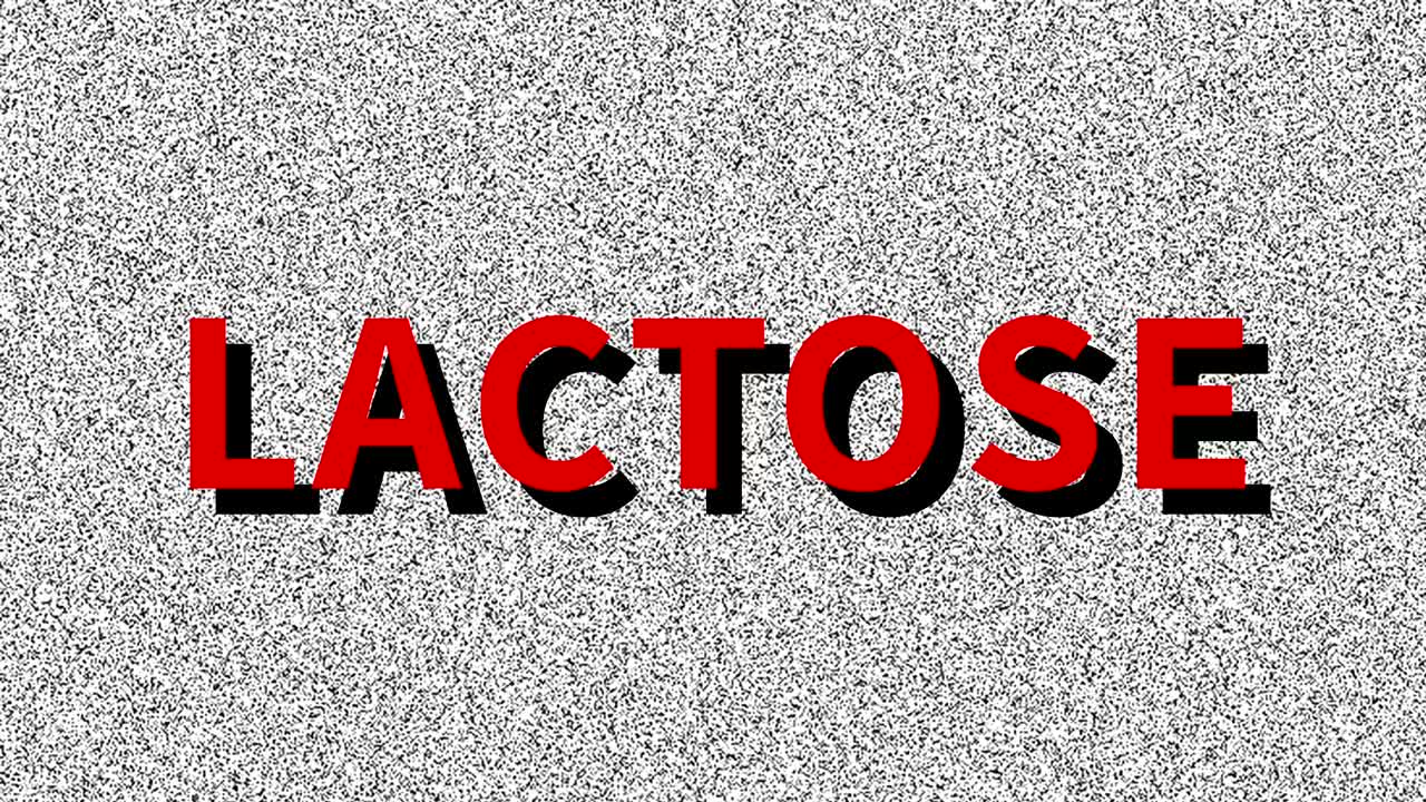 소음 스크린에서 음식 문제에 대한 단어. 루핑 vhs 간섭. 빈티지 애니메이션 배경, 비디오 영상