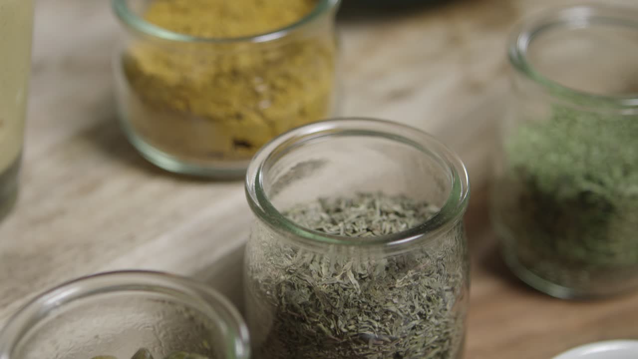 Top view shot of lined up ingredients for the legendary caf&eacute;-de-paris butter