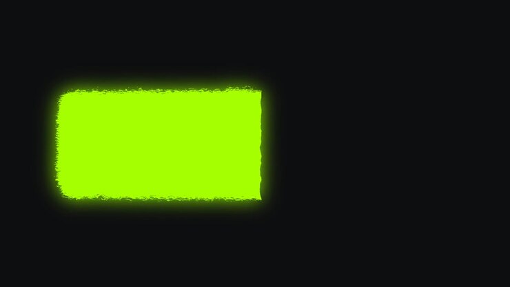 Barra de Carregamento Neon Verde Expandindo em Fundo Escuro