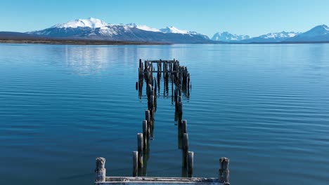 famous pier at puerto natales in magallanes chile