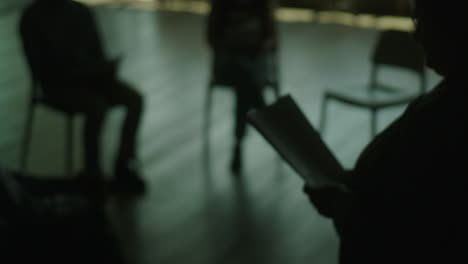 blurred group meeting
