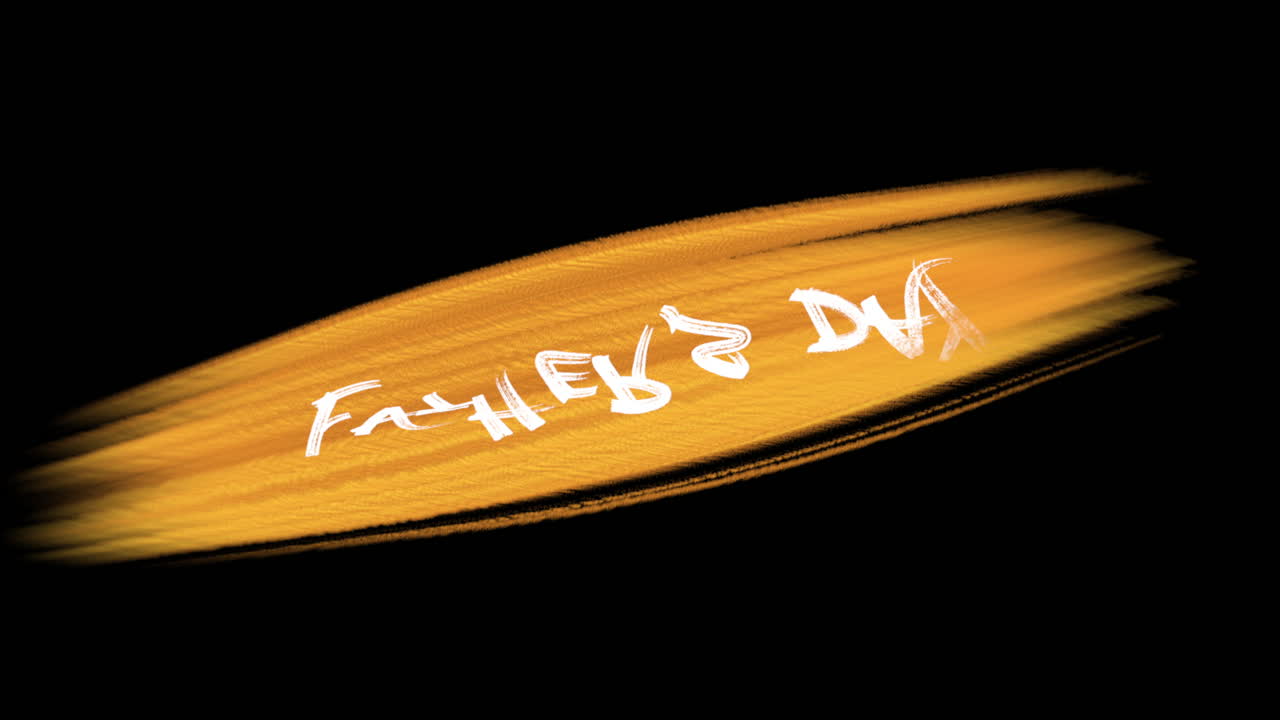 검은색 그라데이션에 금색 예술 브러시로 아버지의 날