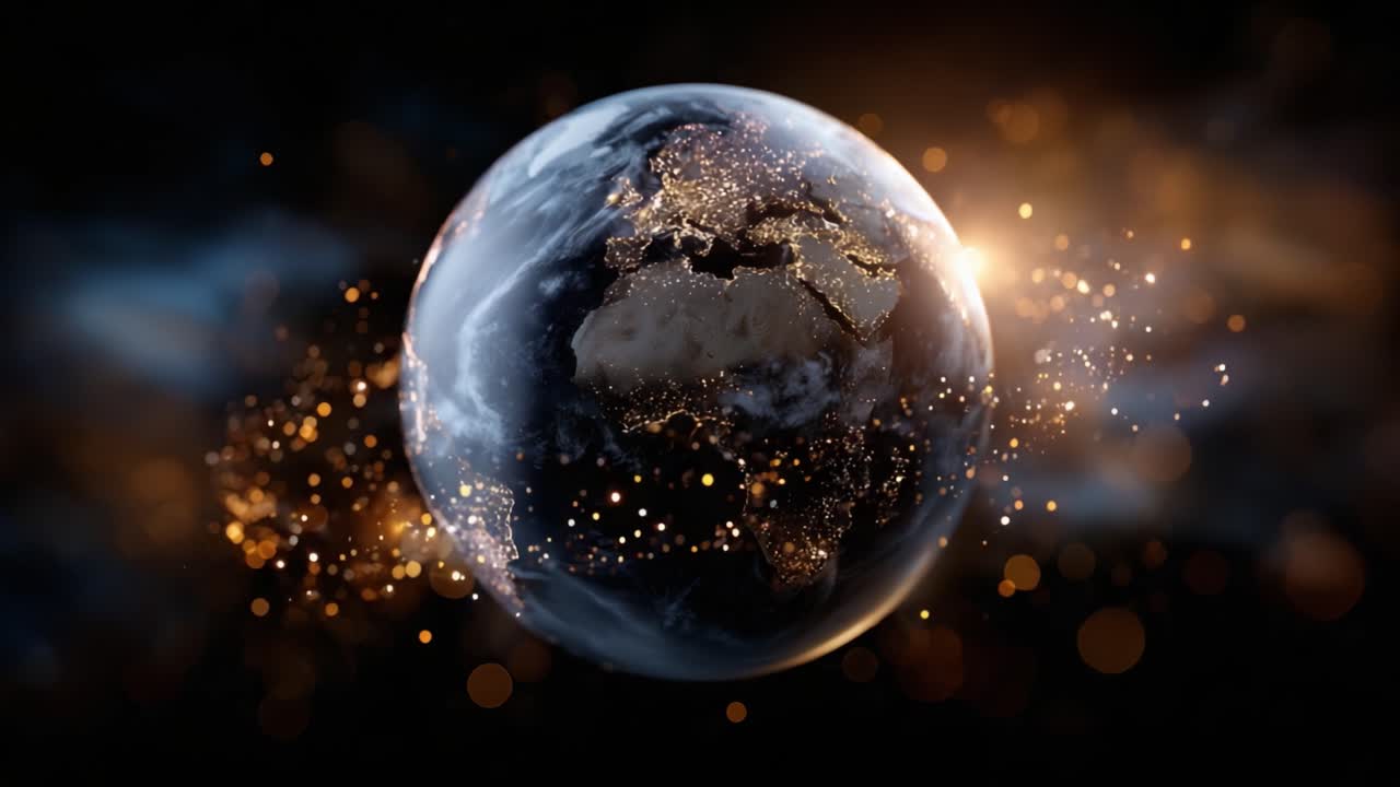 Visualisasi Menakjubkan Bumi yang Dikelilingi oleh Sinar Kosmik, Menyoroti Keindahan Planet Kita di Tengah Luasnya Ruang Angkasa dalam Dua Frame yang Menawan