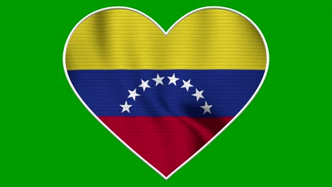 venezuelaheart love flag loop - realistic 4k flag waving in the wind